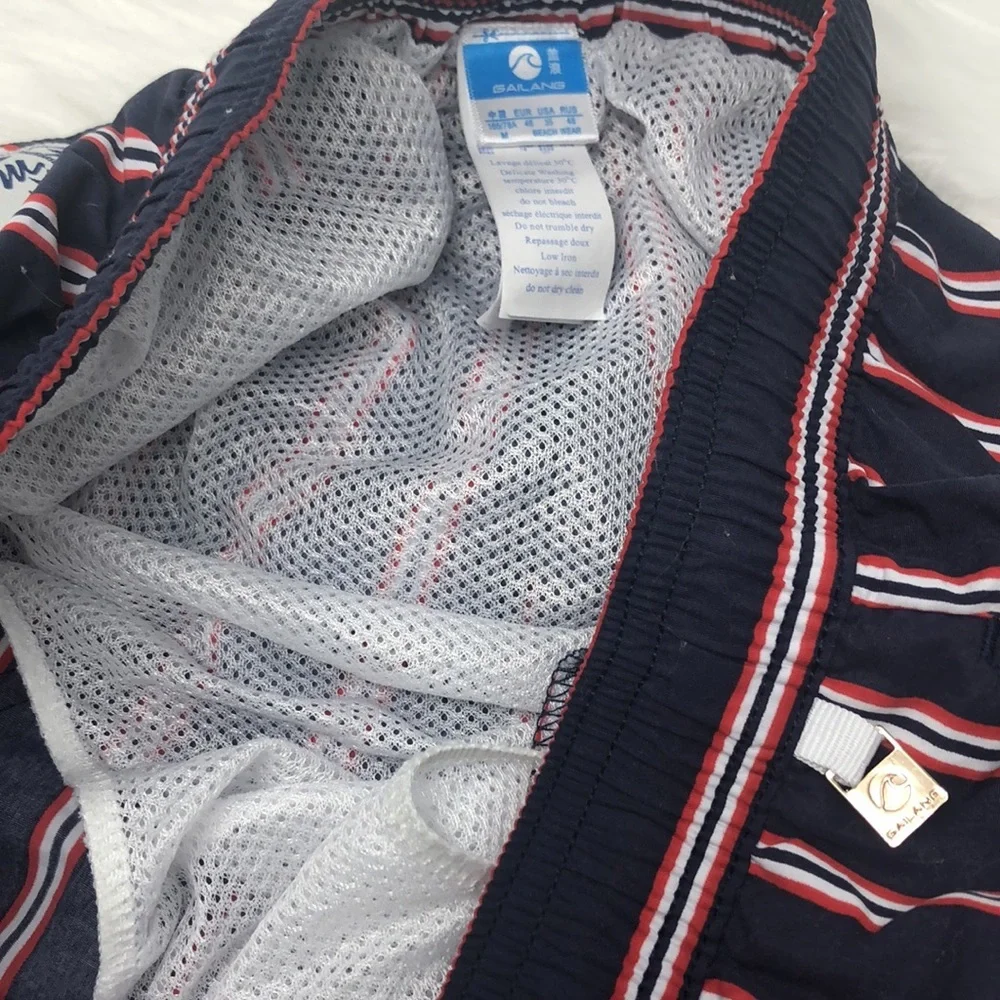 Gailang Men’s Swim Shorts Trunks Maldives Size 35 Stripe